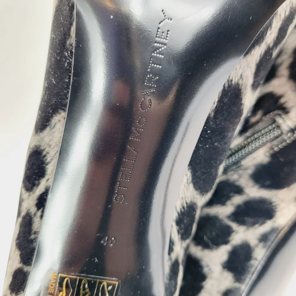 Stella McCartney leopard print heeled booties